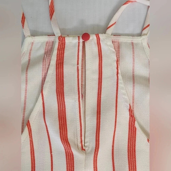 Everly Top NWOT Women's Size Medium Orange Stripe Tart Deco Halter - Picture 3 of 6